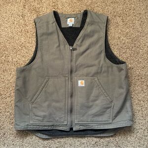 Carhartt gray Vest with Sherpa Black Lining